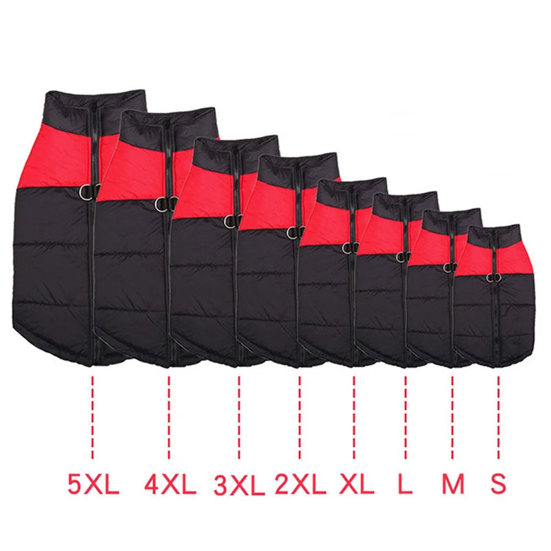 Chaleco impermeable acolchado para perro