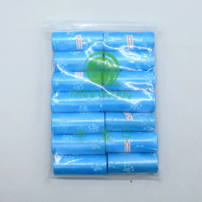 Paw Print Dog Poop Bags with Dispenser