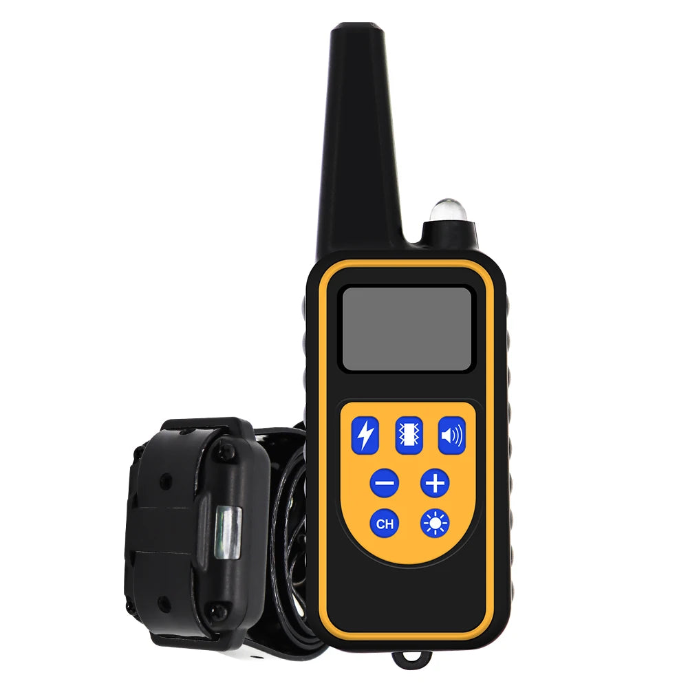 Rechargeable Dog Training Collar with Remote – 800m Range, Waterproof