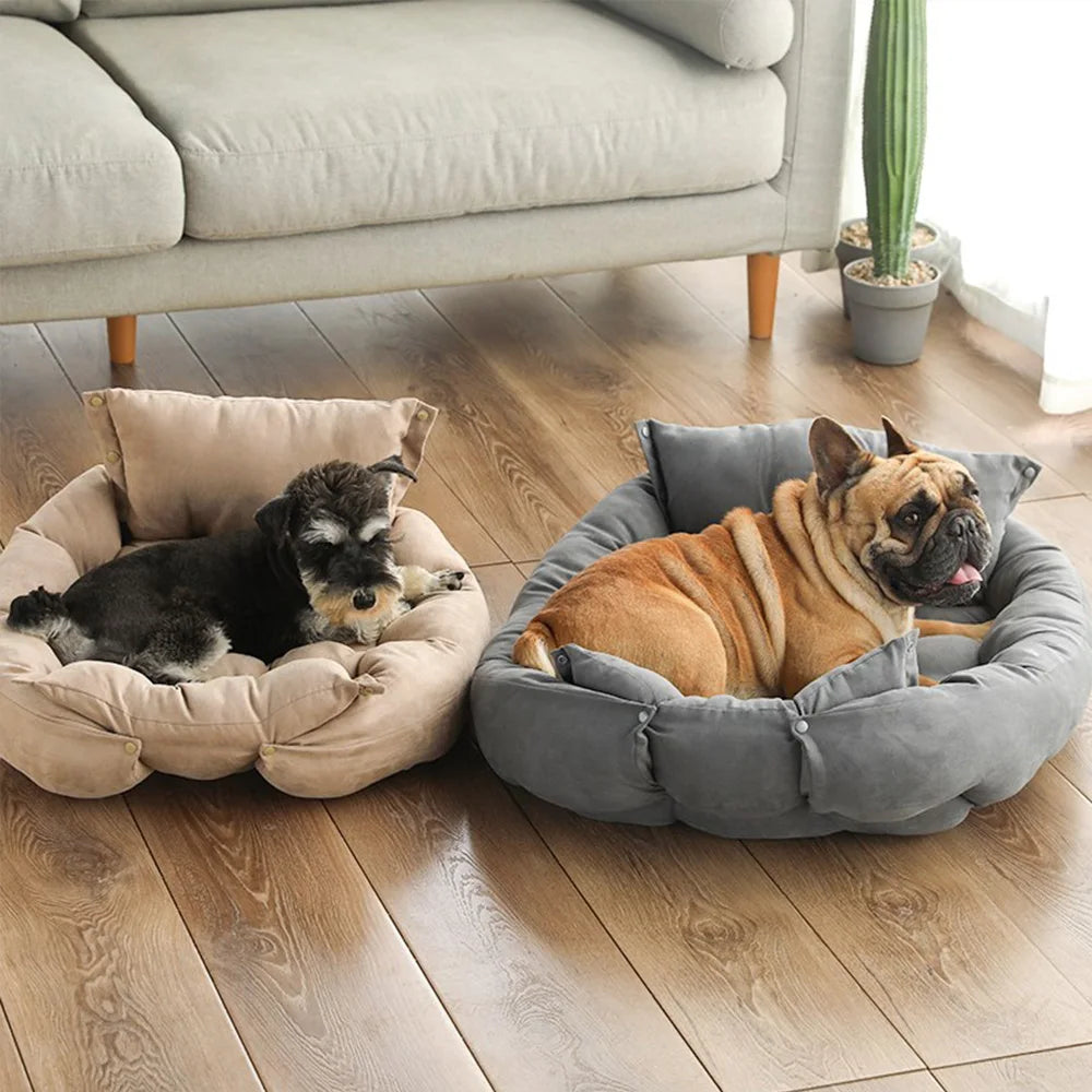Cozy Cotton Pet Sofa Bed for Dogs and Cats
