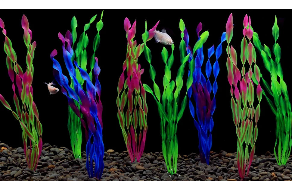 Artificial Aquarium Plants with Ceramic Base