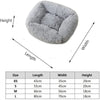 Lit carré en peluche de luxe pour chien
