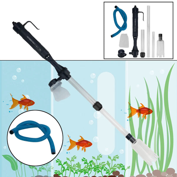 Aspirateur à Graviers et Changeur d'Eau pour Aquarium sur Piles