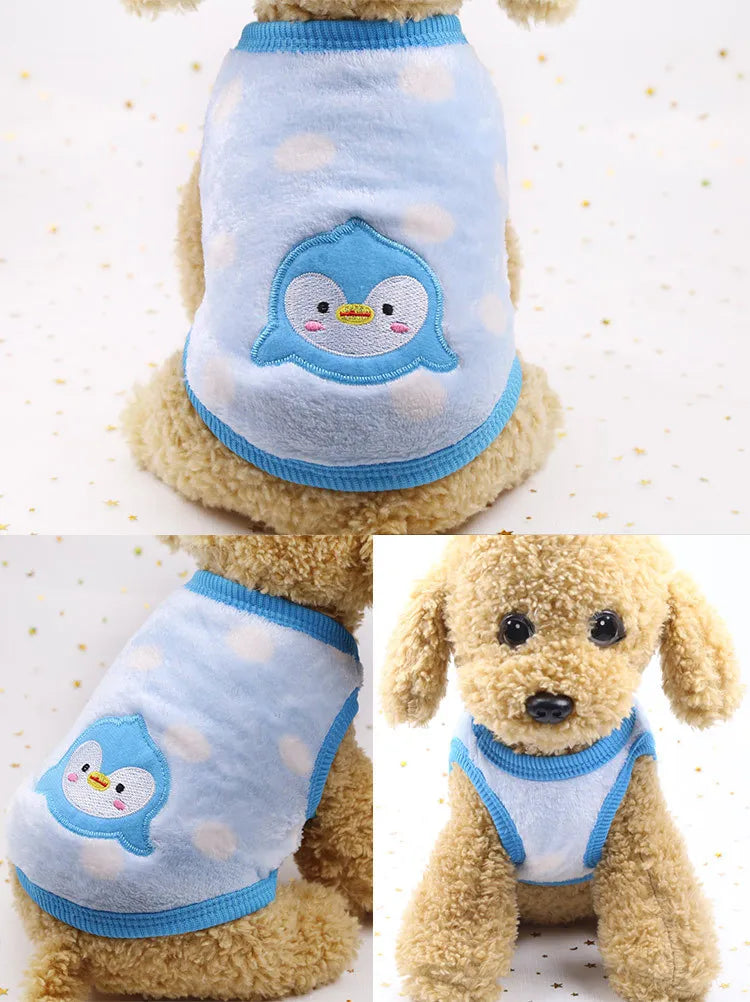 Cozy Flannel Dog Vest for Small Pets
