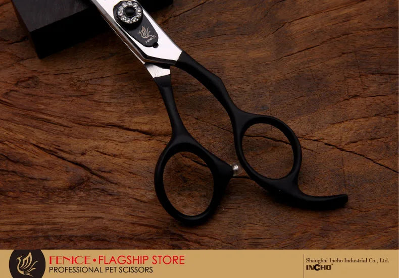 Professional 3-Piece Dog Grooming Scissors Set — Straight, Thinning & Curved