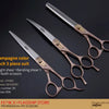 Professional 3-Piece Dog Grooming Scissors Set — Straight, Thinning & Curved