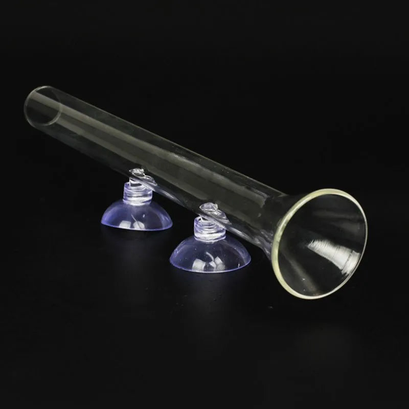Glas-Aquarien-Fütterungsrohr mit Saugnapf