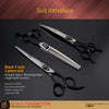 Professional 3-Piece Dog Grooming Scissors Set — Straight, Thinning & Curved