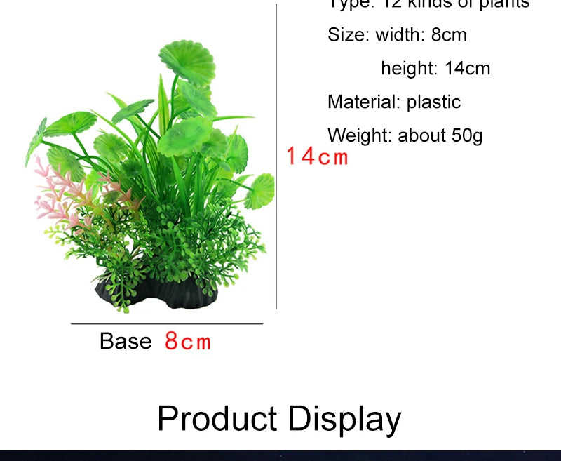 Plantes artificielles pour aquarium assorties