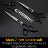 Professional 3-Piece Dog Grooming Scissors Set — Straight, Thinning & Curved