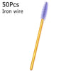 Disposable Eyelash Brushes (50-Pack) — Mascara Wand & Eyebrow Grooming Spoolies