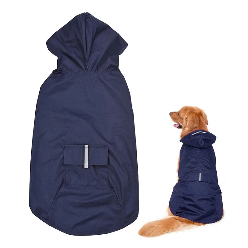 Reflective Waterproof Dog Raincoat with Hood