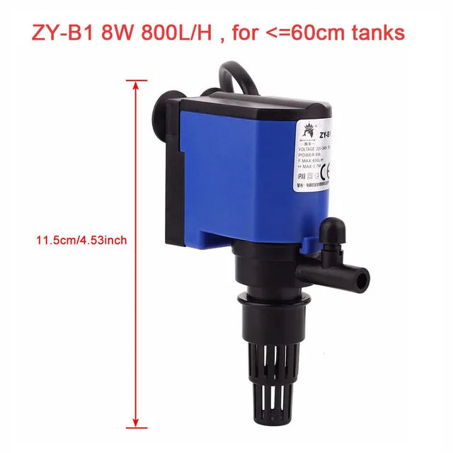3-in-1 Aquarium Filter Pump with Oxygenation and Water Circulation