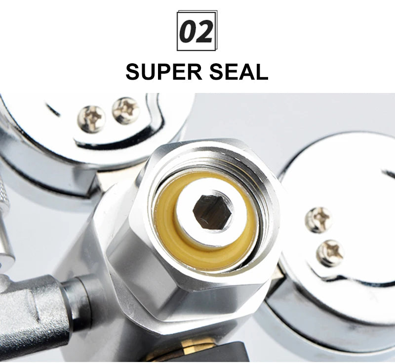 Aquarium CO2 Regulator Kit with Solenoid and Dual Gauges