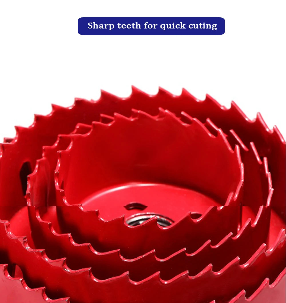 Bi-Metal Hole Saw Kit with Pilot Bits and Arbor