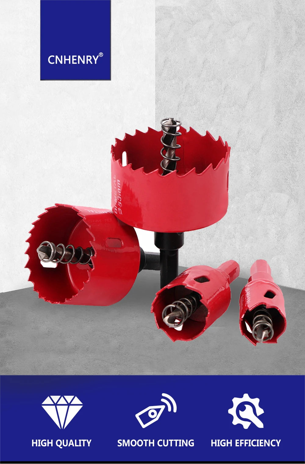 Bi-Metal Hole Saw Kit with Pilot Bits and Arbor
