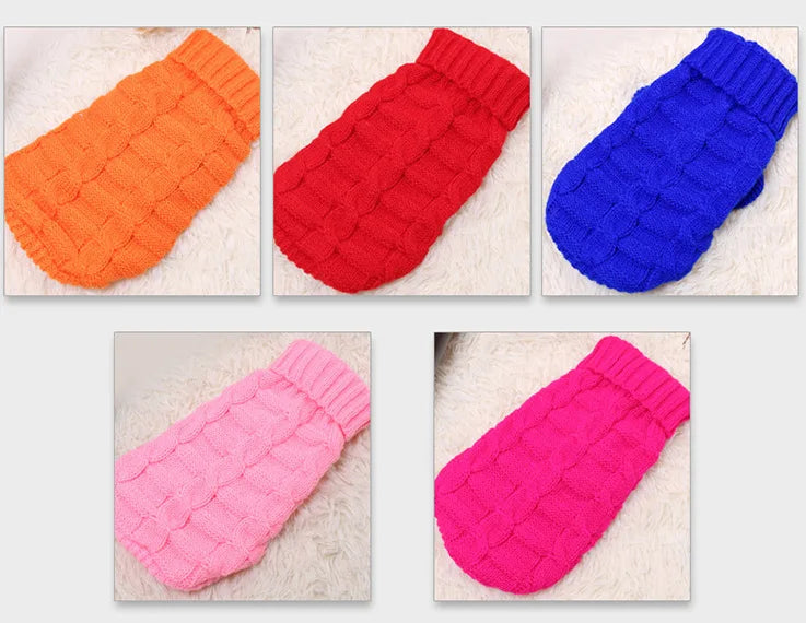 Knitted Winter Sweater for Dogs and Cats