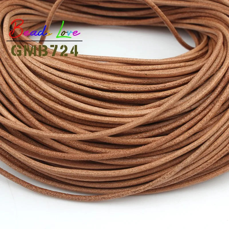 Genuine Leather Cord for Jewelry Making – 5m Spool
