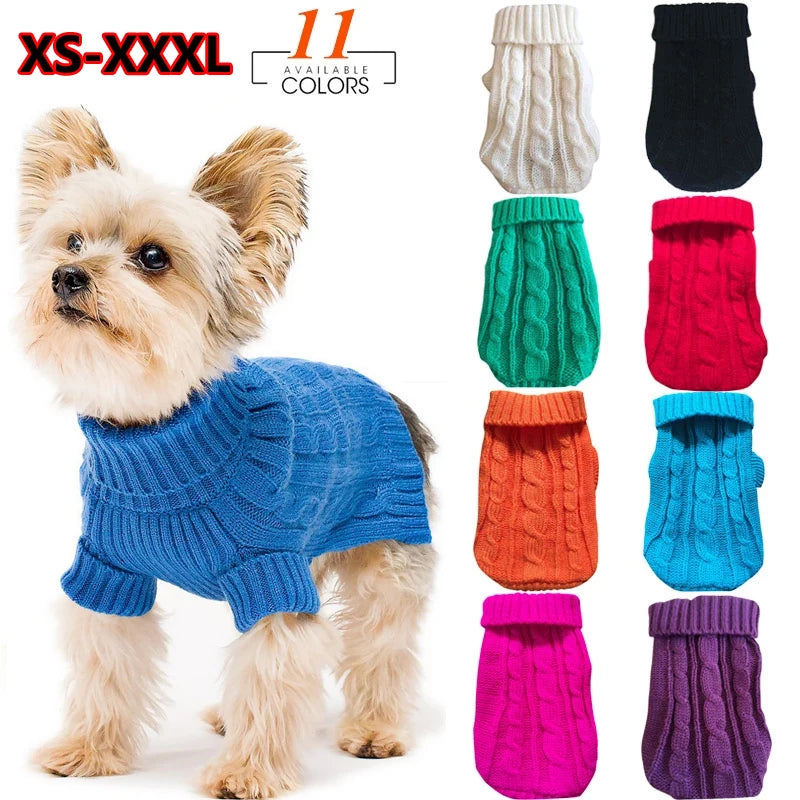 Knitted Winter Sweater for Dogs and Cats