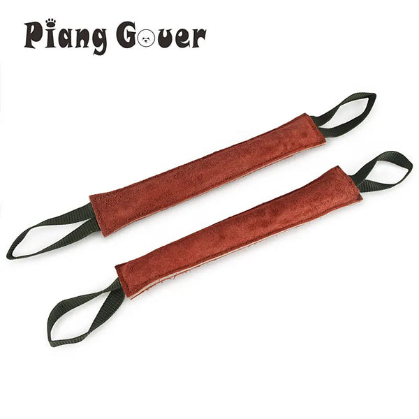 لعبة تدريب عضّ شد للكلاب من الجلد الأحمر مقاسات 20 سم، 30 سم، 40 سم