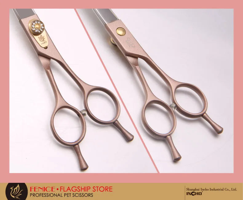 Professional 3-Piece Dog Grooming Scissors Set — Straight, Thinning & Curved