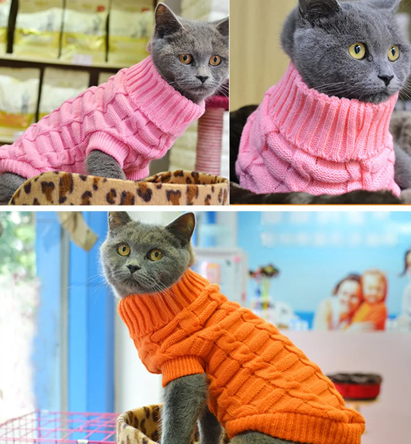 Knitted Winter Sweater for Dogs and Cats