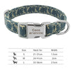 Personalisierte Nylon-Hundehalsband mit graviertem ID-Plättchen
