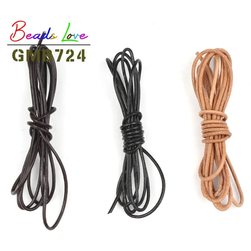 Genuine Leather Cord for Jewelry Making – 5m Spool