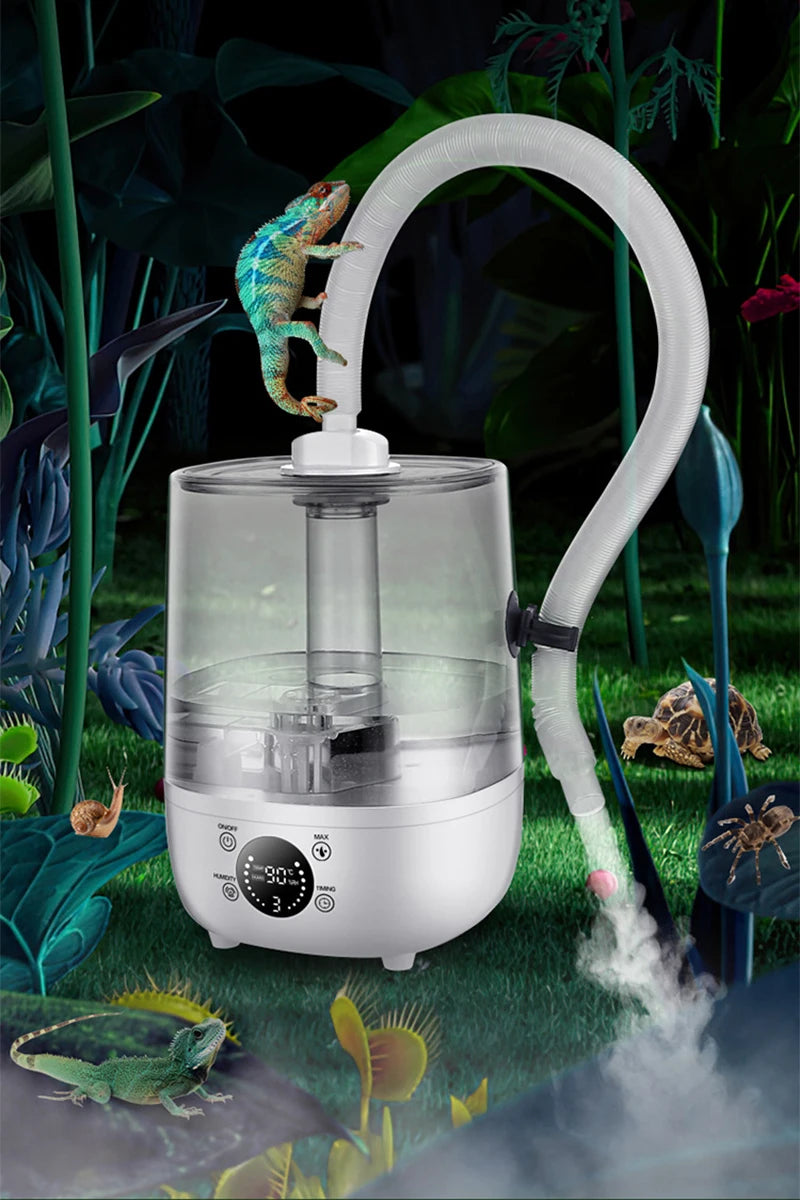 4L Ultrasonic Reptile Terrarium Humidifier with Humidistat and Timer