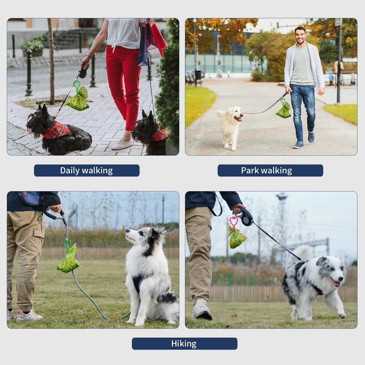 Hands-Free Dog Poop Bag Dispenser with Clip