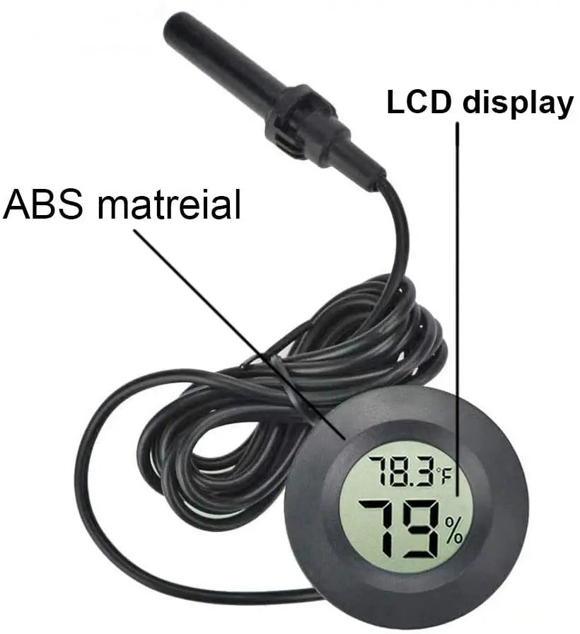 Digital Thermometer and Hygrometer for Reptile Terrariums