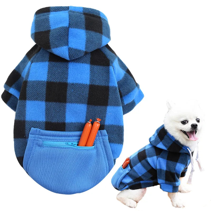 Abrigo de Fleece a Cuadros Reversible para Perro