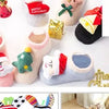 A collection of cute animal cartoon baby socks for toddlers in various colors and designs.
