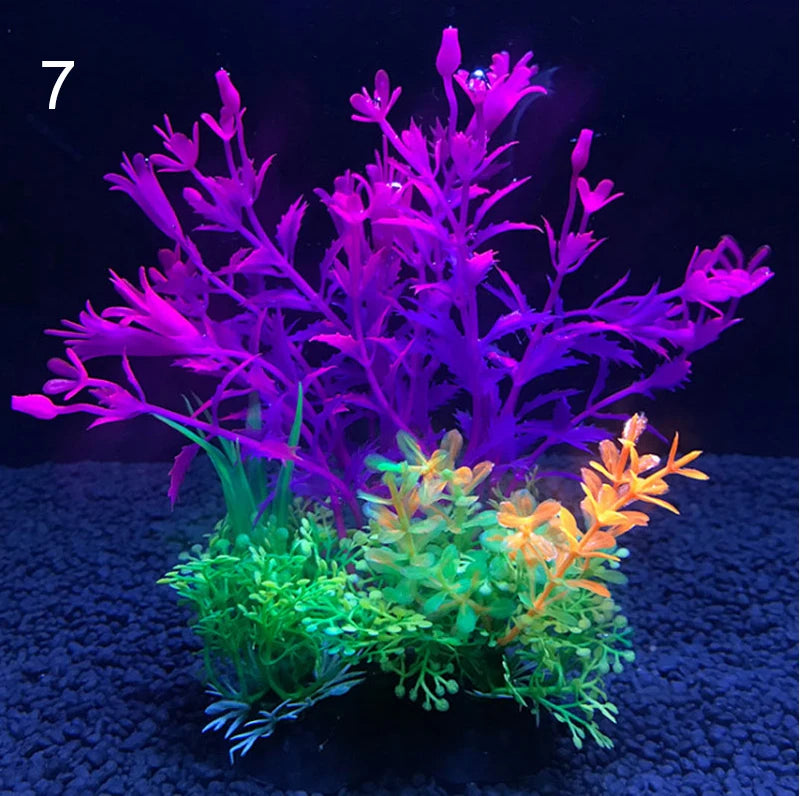 Plantes artificielles pour aquarium assorties