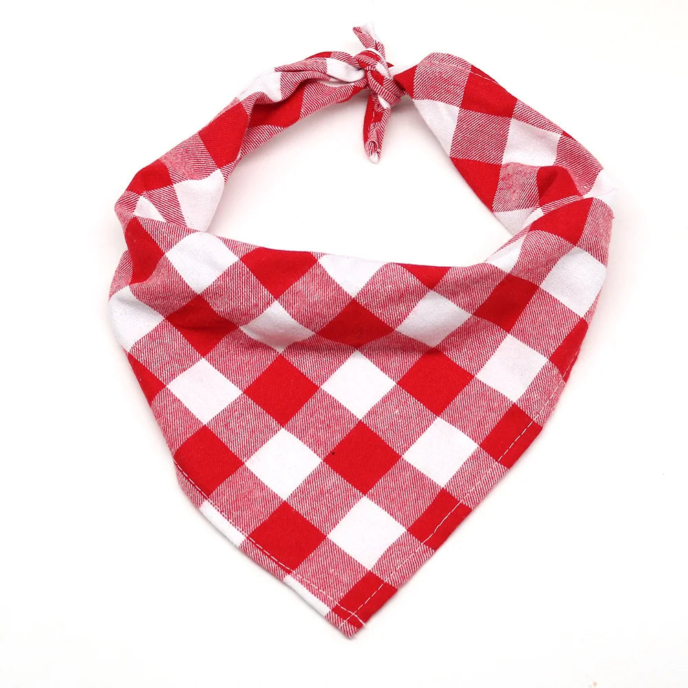 Classic Plaid Cotton Dog Bandana