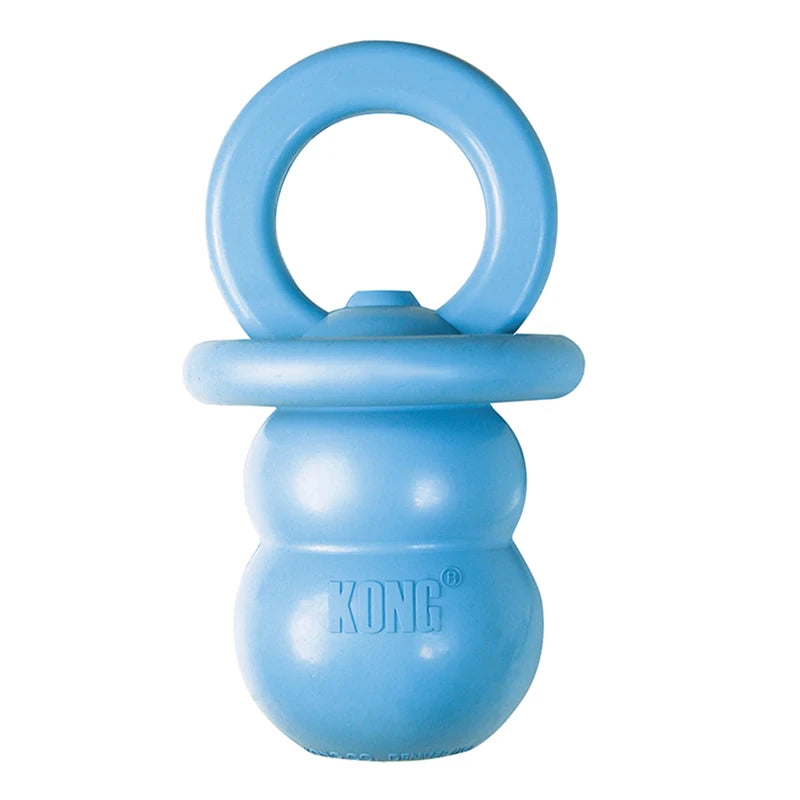 Light blue KONG Puppy Binkie teething toy for small and medium dogs
