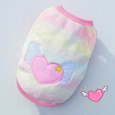 Cozy Flannel Dog Vest for Small Pets