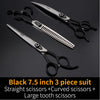 Professional 3-Piece Dog Grooming Scissors Set — Straight, Thinning & Curved