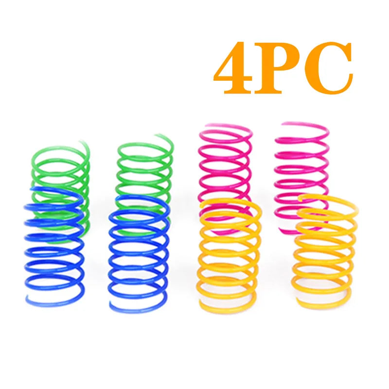 Colorful Coil Spring Cat Toys – Interactive Bouncy Play Set