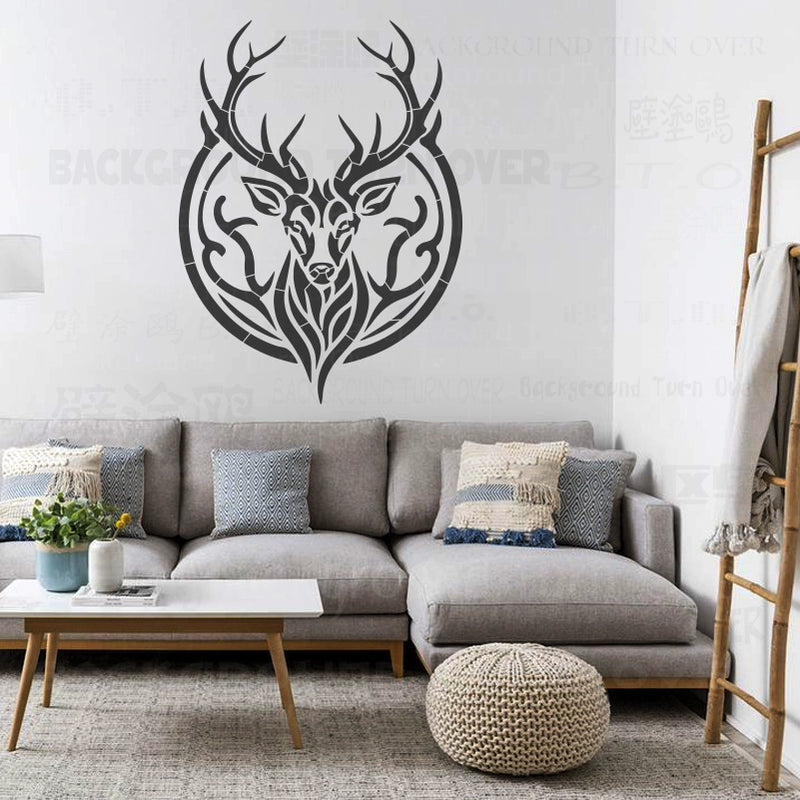 قالب طلاء الحائط للحصان العربي بخط عربي S636 (61-121 سم)