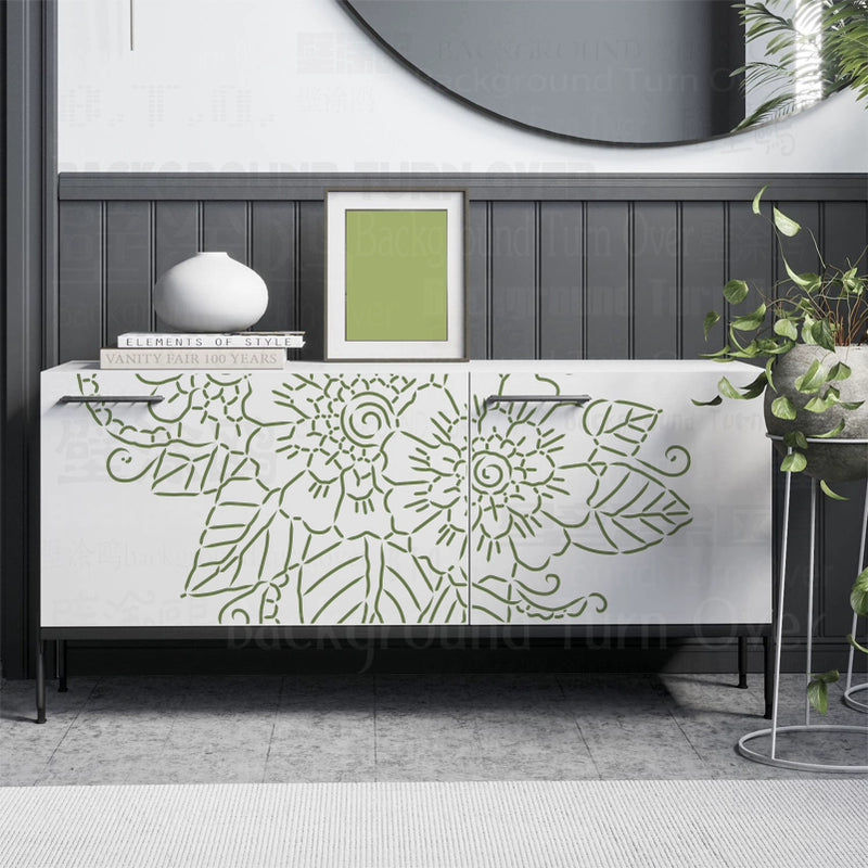 قالب طلاء الحائط للحصان العربي بخط عربي S636 (61-121 سم)