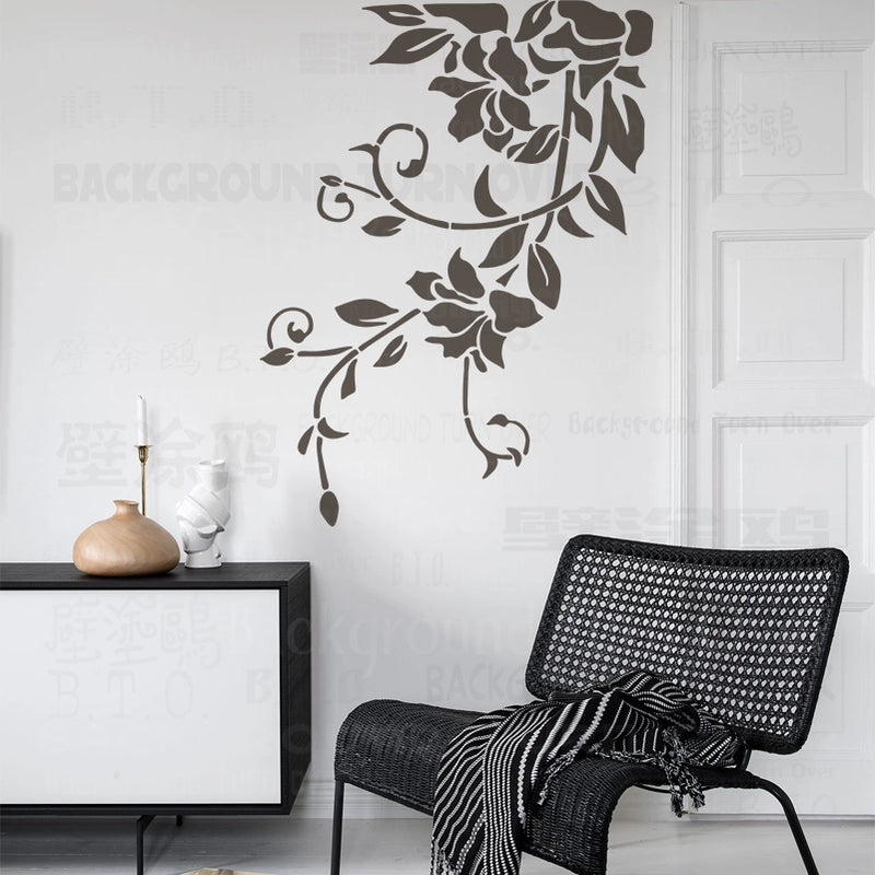 قالب طلاء الحائط للحصان العربي بخط عربي S636 (61-121 سم)