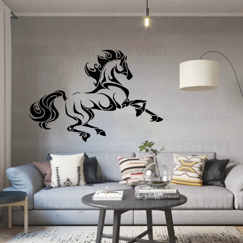 قالب طلاء الحائط للحصان العربي بخط عربي S636 (61-121 سم)