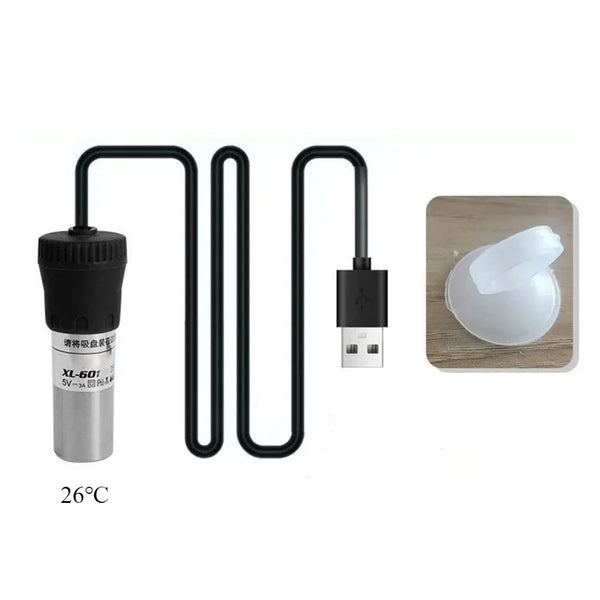 Chauffe-eau d'aquarium USB compact avec affichage numérique