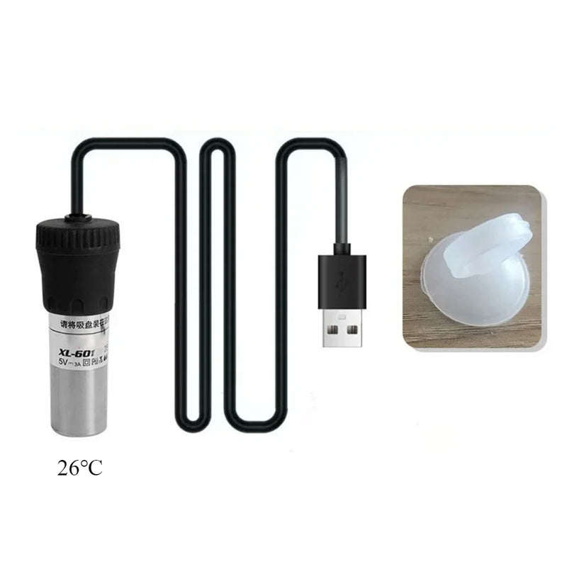Chauffe-eau d'aquarium USB compact avec affichage numérique