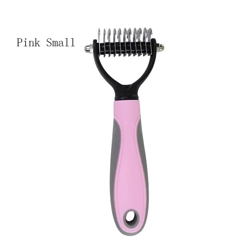 Double-Sided Stainless Steel Dematting Comb for Dogs and Cats