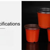 Plastic Plant Nursery Pots with Drainage Holes (Set of 10)