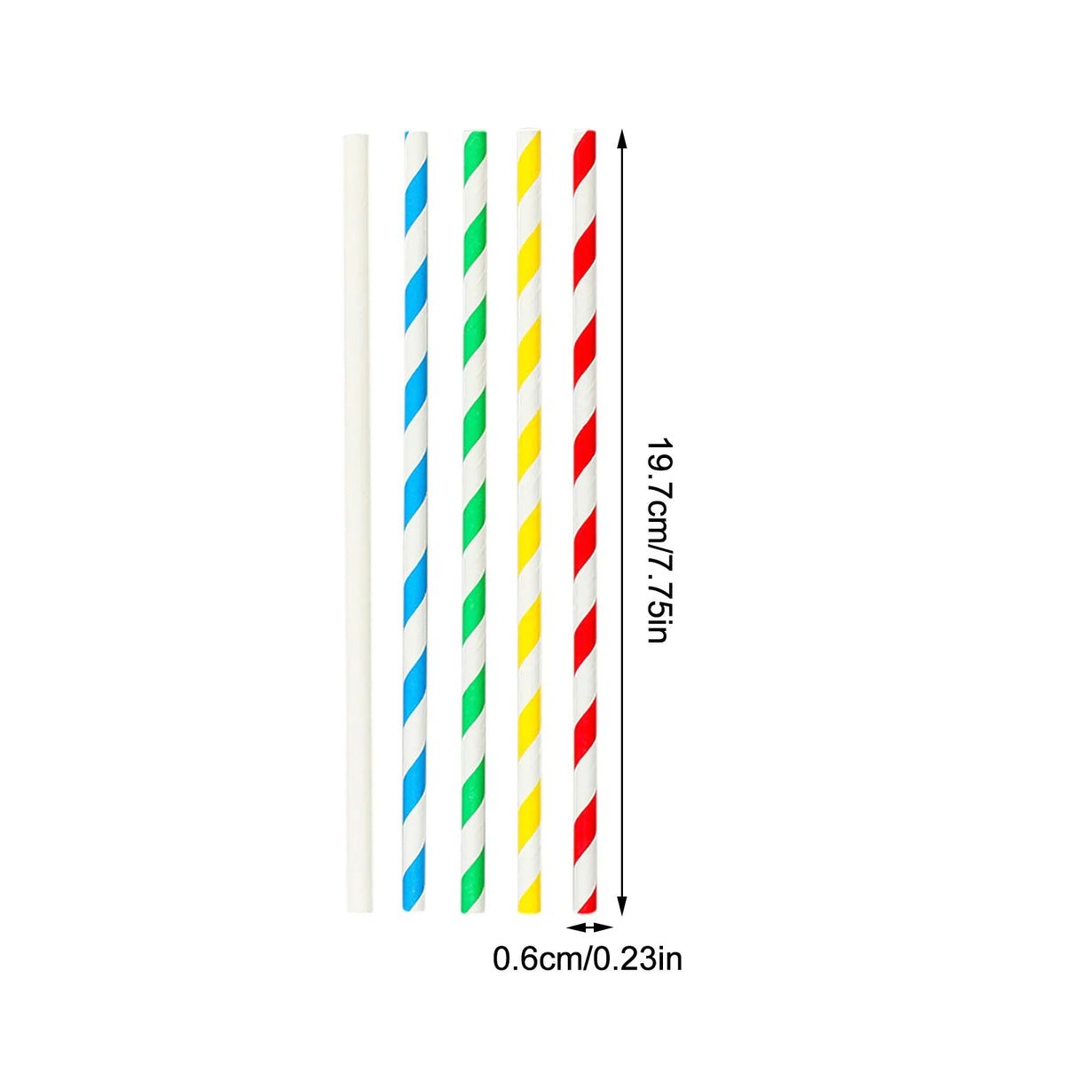 Biodegradable Paper Straws (100 Pack) for Parties and Everyday Drinks