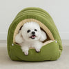 Cozy Plush Cat Cave Bed with Removable Washable Cover