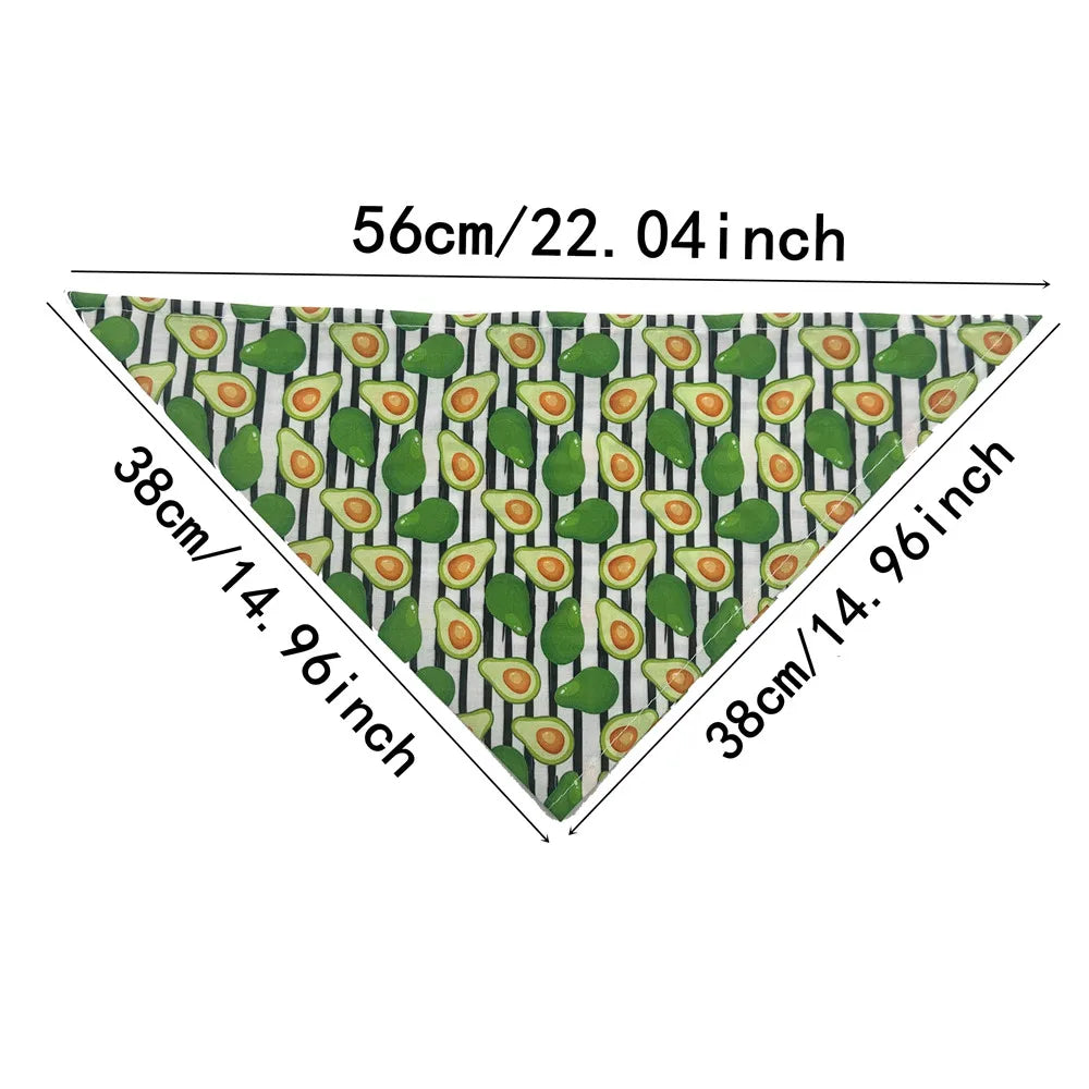 Summer Fruit Print Cotton Dog Bandana